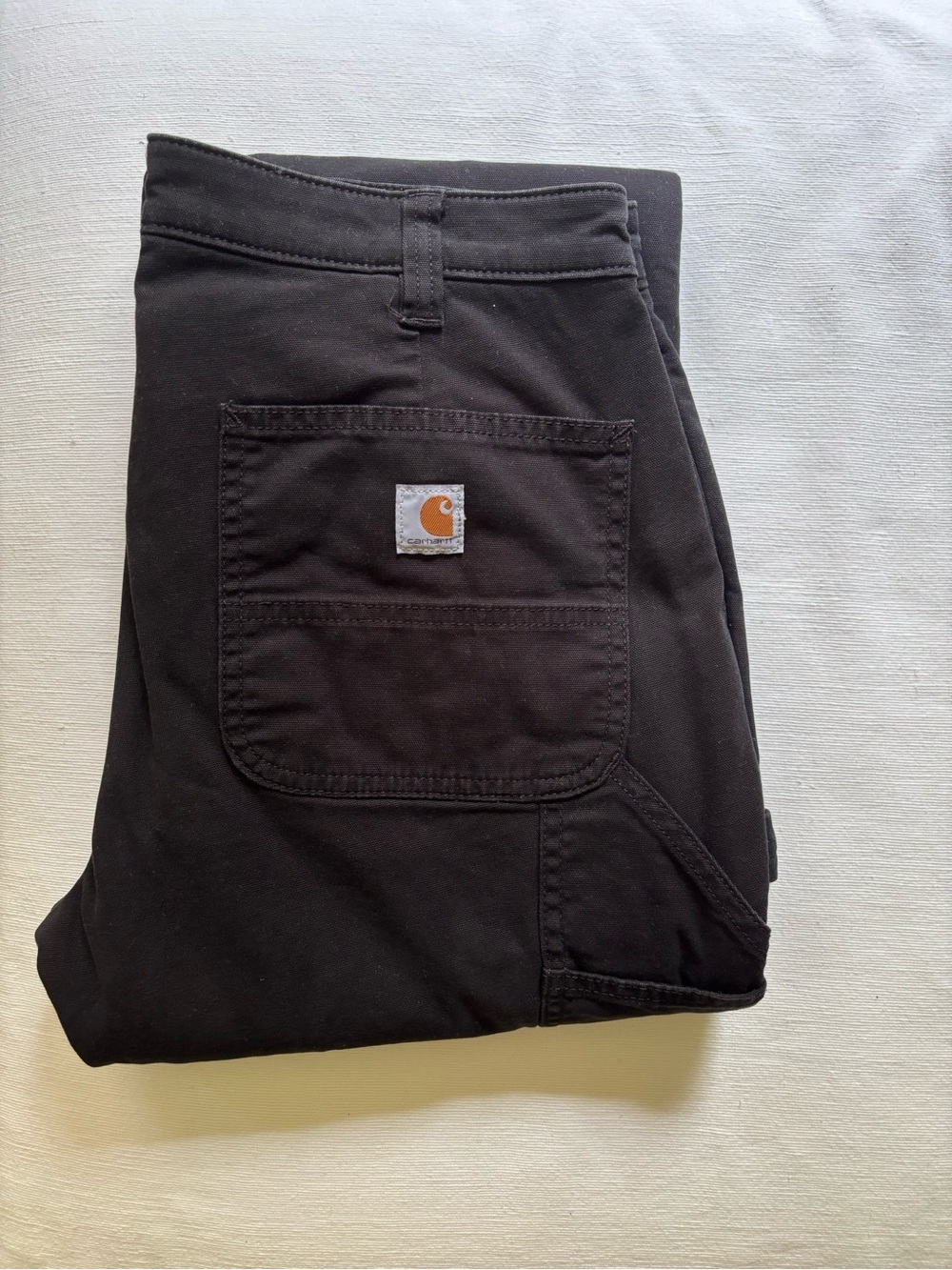 Carhartt Women’s Fleece Lined Black, size 8, Cargo Work Pants with Logo Patch - Picture 1 of 5